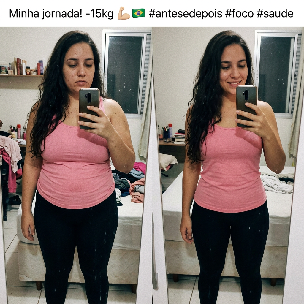 Bruna Lima antes e depois