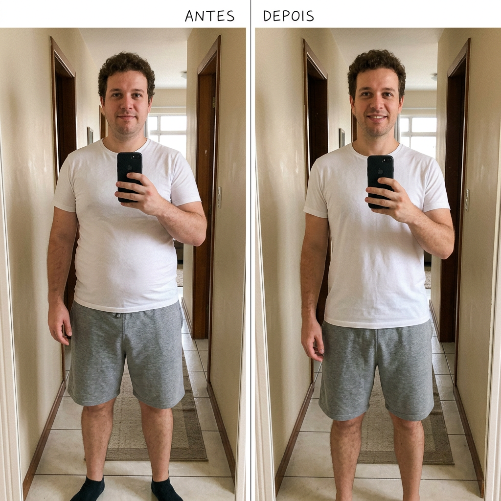 Rafael Souza antes e depois