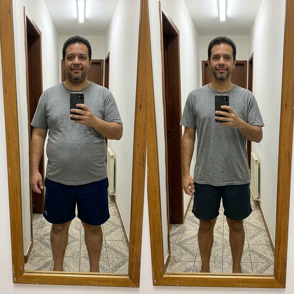 Eduardo Martins antes e depois